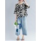Casual Women Loose Cotton Print Geometric Pattern Round Neck Short Sleeve T-Shirts Casual Women Loose Cotton Print Geometric Pattern Round Neck Short Sleeve T-Shirts
