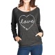 Casual Women Loose Print Long Sleeve Pocket T-Shirts