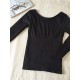 Casual Women O-neck Fleece Thicken Warm Winter Tops