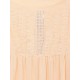 Bouffancy Embellished Beading Sheer Mesh Apricot Black Strap Vest