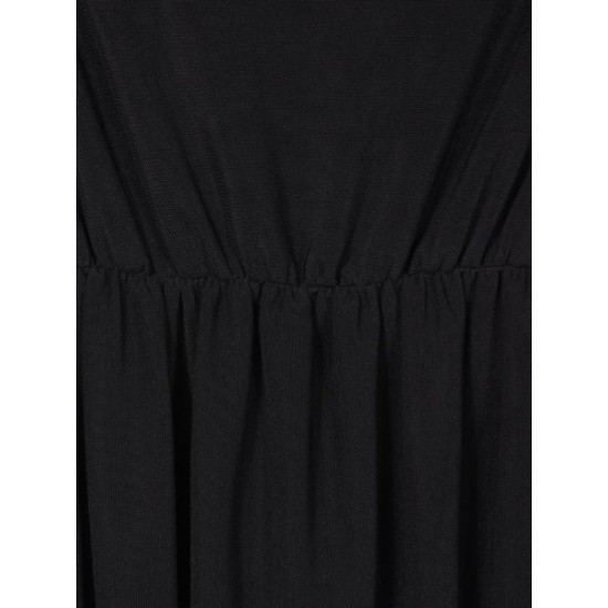 Bouffancy Embellished Beading Sheer Mesh Apricot Black Strap Vest Bouffancy Embellished Beading Sheer Mesh Apricot Black Strap Vest