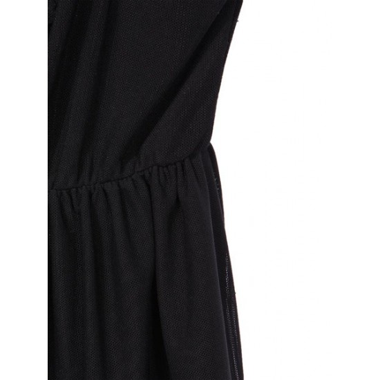 Bouffancy Embellished Beading Sheer Mesh Apricot Black Strap Vest Bouffancy Embellished Beading Sheer Mesh Apricot Black Strap Vest