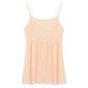 Bouffancy Embellished Beading Sheer Mesh Apricot Black Strap Vest