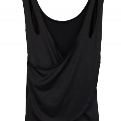 Casual Loose Sexy Black Cross Backless Tank Top For Women