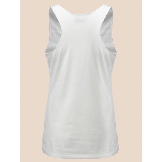 Casual Sexy Letter Printed Sleeveless Women Tank Top Casual Sexy Letter Printed Sleeveless Women Tank Top