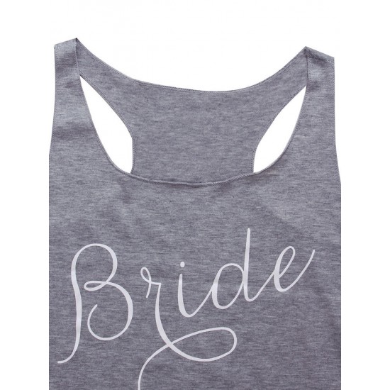 Casual Sexy Letter Printed Sleeveless Women Tank Top Casual Sexy Letter Printed Sleeveless Women Tank Top