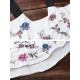 Folk style Strap Embroidery V-neck Double Layer Tank Tops