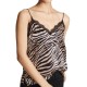 Lace Stitching Leopard Print Sleeveless Tank Tops