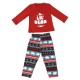 Bear Print Christmas Parent-Child Long Sleeve Home Tracksuit Set