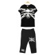 Fashion Women Casual Skull Pattern Loose Cotton Track Suit