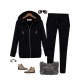 Long Sleeve Zipper Pocket Hoodie Long Soft Sport Cotton Pants