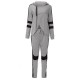 Sexy Gray Black Patchwork Zipper Split Hood Women Tracksuit Sportsuit