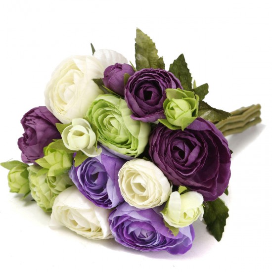 10 Heads Artificial Silk Flower Camellia Wedding Bouquet Party Home Decoration 10 Heads Artificial Silk Flower Camellia Wedding Bouquet Party Home Decoration