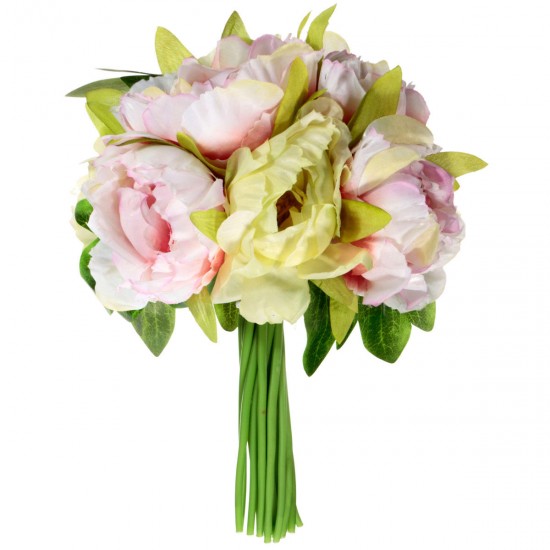 10 Heads Artificial Silk Flower Peony Wedding Bouquet Party Home Decoration