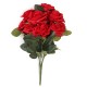 10 Heads Artificial Silk Flower Rose Wedding Bouquet Party Home Decoration