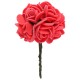 12PCS Bride Bouquet Paper Rose Flowers With Wire Stems Wedding Home Party Decoration