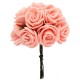 12PCS Bride Bouquet Paper Rose Flowers With Wire Stems Wedding Home Party Decoration