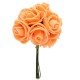 12PCS Bride Bouquet Paper Rose Flowers With Wire Stems Wedding Home Party Decoration