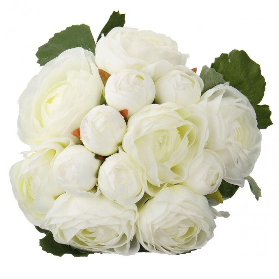 13Heads Artificial Silk Jasmine Flowers Bride Bouquet Wedding Home Decoration