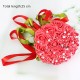 15PCS Faux Pearl Crystal Pins Wedding Bride Bridesmaid Flower Girls Foam Roses Bouquet