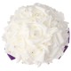 22 Heads Colourfast Foam Roses Crystal Artificial Flower Home Wedding Bride Bouquet Party Decoration