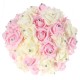 30 Heads Colourfast Foam Roses Crystal Artificial Flower Home Wedding Bride Bouquet Party Decoration