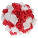 30 Heads Colourfast Foam Roses Crystal Artificial Flower Home Wedding Bride Bouquet Party Decoration