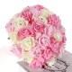 30 Heads Colourfast Foam Roses Crystal Artificial Flower Home Wedding Bride Bouquet Party Decoration