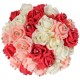 30 Heads Colourfast Foam Roses Crystal Artificial Flower Home Wedding Bride Bouquet Party Decoration