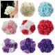 7 Heads Colourfast Foam Roses Crystal Artificial Flower Home Wedding Bride Bouquet Party Decoration