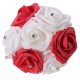 7 Heads Colourfast Foam Roses Crystal Artificial Flower Home Wedding Bride Bouquet Party Decoration