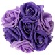 7 Heads Colourfast Foam Roses Crystal Artificial Flower Home Wedding Bride Bouquet Party Decoration