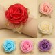 Bridal Bridesmaid Foam Artificial Rose Flower Elastic Band Wrist Corsage Wedding Party Supplies