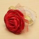 Bridal Bridesmaid Foam Artificial Rose Flower Elastic Band Wrist Corsage Wedding Party Supplies