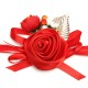 Bridal Wrist Flower Bridesmaid Corsage Rose Ribbon Bracelet Wedding Decor