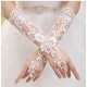 Bridal Gloves Rhinestone Lace Flower White Bride Wedding Party Prom Dress Fingerless