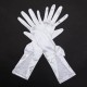 Bridal Wedding Dress Long White Satin  Gloves