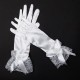 New Style Bridal Beige Bow Satin Short Wedding Dress Gloves