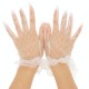 Women Ladies Sexy Finger Lace Transparent Wedding Bridal Cocktail Evening Prom Short Gloves
