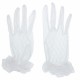 Women Ladies Sexy Finger Lace Transparent Wedding Bridal Cocktail Evening Prom Short Gloves