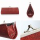 Lady Powder Small Long Evening Clutch Bag Wallets Cosmetic Tote Shoulder Handbag