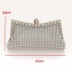 Women Ladies Pearl Crystal Diamante Wedding Prom Party Clutch Handbag Purse Bag