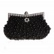 Women Luxury Pearl Handmade Evening Bag Diamond Clutch Bridal Party Handbags