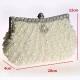 Women Luxury Pearl Handmade Evening Bag Diamond Clutch Bridal Party Handbags