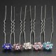 20PCS Flowers Crystal Alloy Hair Pins Wedding Hair Accessories