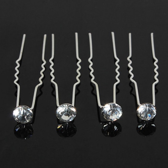 20pcs Bridal Crystal Rhinestone Diamante Clips Hairpin Accessories