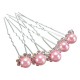 5pcs Wedding Crystal Rhinestone Pearl Flower Hairpins