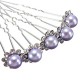 5pcs Wedding Crystal Rhinestone Pearl Flower Hairpins