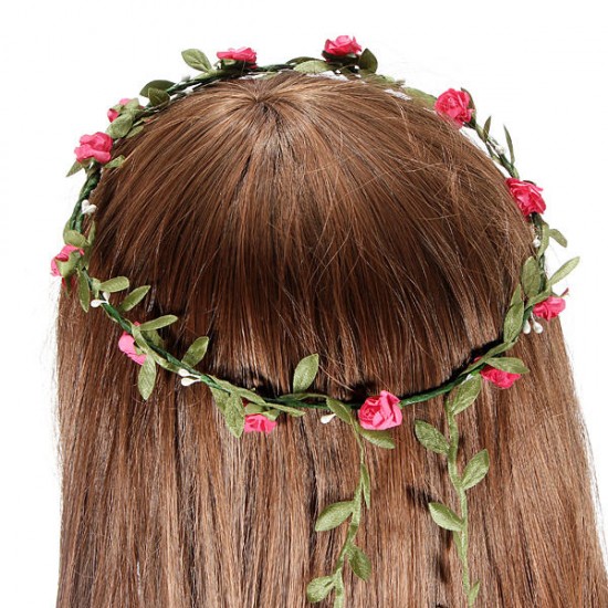 Bohemian Festival Wedding Bride Garland Headdress Flower Headbrands