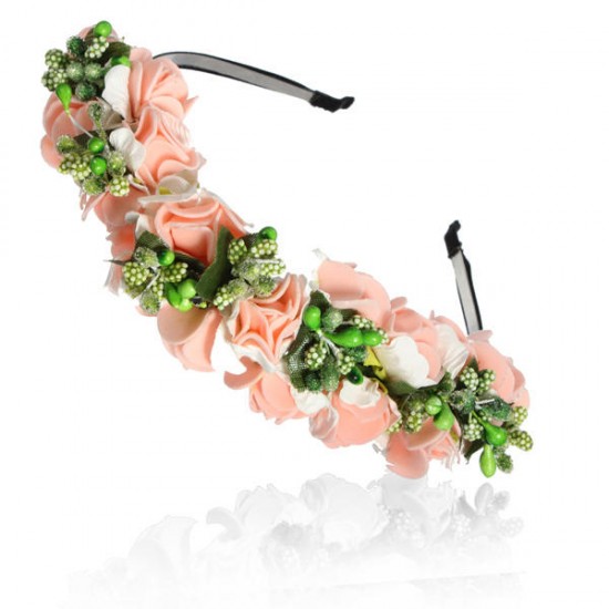 Boho Floral Flower Headbrand Garland Hair Head Band Wedding Hoop